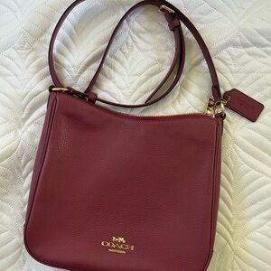 Coach Plum Leather Crossbody Bag
